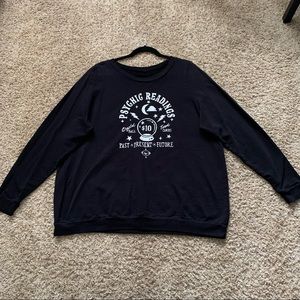 ModCloth “Psychic Readings” Graphic Sweatshirt in Black Size 1X